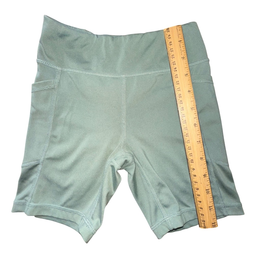 90 Degree Reflex Girls Lux Lane Green Bike Shorts Athletic Pockets Size‎ S